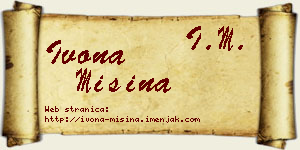 Ivona Mišina vizit kartica